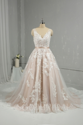 Blush A Line Ivory New Cotton Lace Wedding Dress DPP_1935
