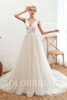 Summmer ivory light tulle wedding dress M283481