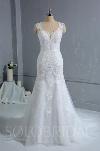 2010 New Design Lace Mermaid Wedding Dress Deep Sweetheart Dress DPP_1611