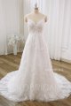 DPP_0041 Ivory Sweetheart Strapless Court Train A line Wedding Dress