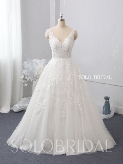 Ivory scallop lace wedding dress sheath wedding dress 724A1973