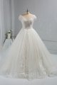 Ivory Sparkling Ball Gown Wedding Dress beading Cap Sleeves DPP_1034