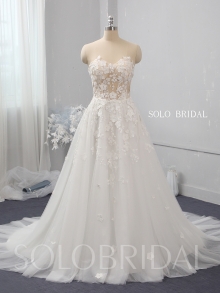 A line summber tulle wedding dress 724A1458