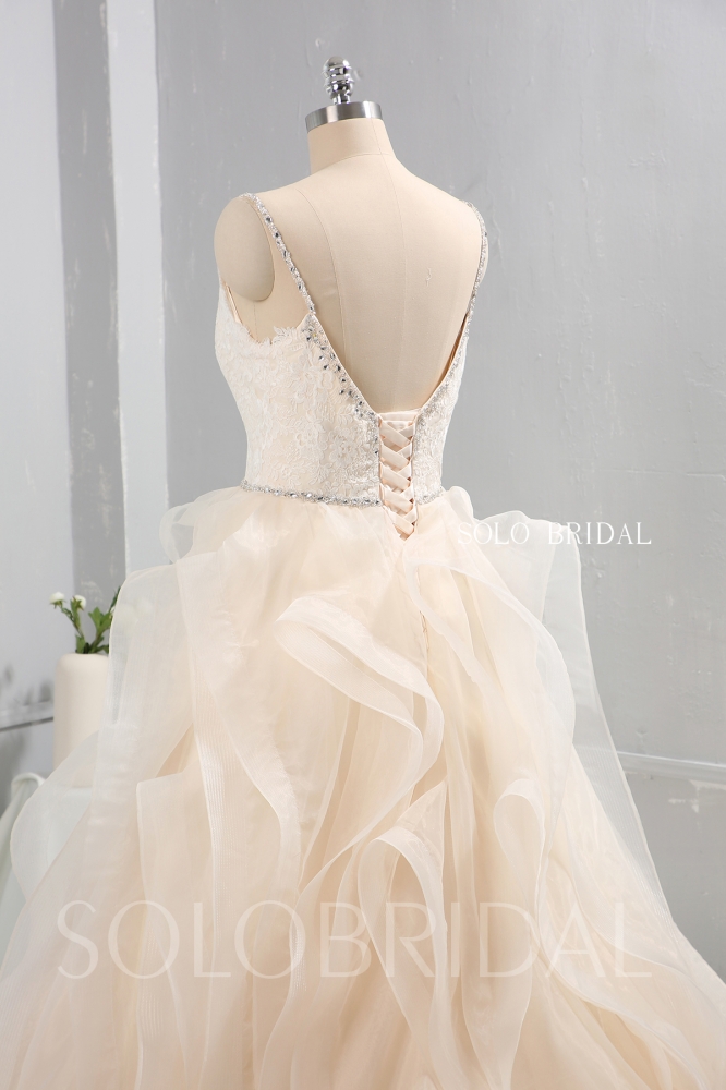 Champagne Tulle Country Wedding Dresses Bridal Gown VW1856 - Champagne /  Custom Size