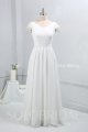 Ivory Chiffon small A Line Wedding dress 724A9423a