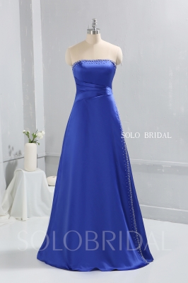 Royal Blue Bridemaid dress by satin sewn pearls 724A9428