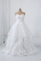 Ivory Stripe Ruffle Wedding Dress 724A1184a