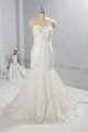 New design Ivory with Champagne Lace Wedding Dress Cathedral Train 724A9328