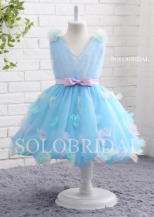 Colorful tulle flower girl dress A15803