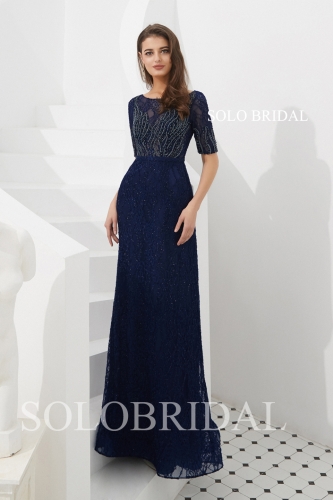 Royal blue sheath sparkling proom dress L433051