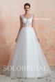 Ivory simple cheap a line wedding dress N283711