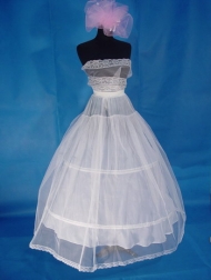 2 hoops crinoline petticoat with tulle...