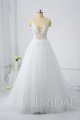 Seen Through Bodice Light Tulle Skirt Summer Wedding Dress DPP_0487