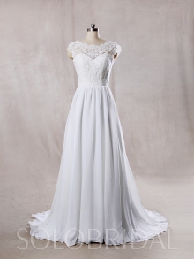 Ivory Chiffon Wedding Dress TendyDesign for Summer 724A7829s