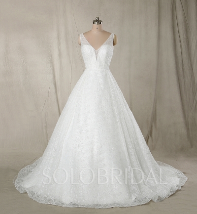 Sparkling Wedding Dress Luxury Shiny tulle Chic Design