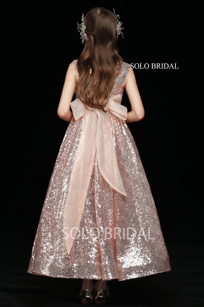 pink sequin ankle length flower girl dress 5D7A5364|5D7A5364|Flower Girl  Dresses