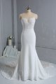 2010 Ivory Crepe Mermaid Wedding Dress with beatiful Lace Train DPP_1696