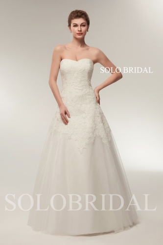 Ivory sweetheart lace wedding dress G326341