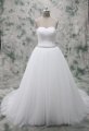 Wholesale Price For Pleated Tulle Bodice Ball Gown Skirt with Crystal Beaded Belt