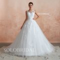 Ivory A line wedding dress N323661